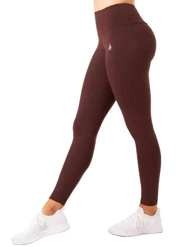 Staples Scrunch Bum Leggings Chocolate