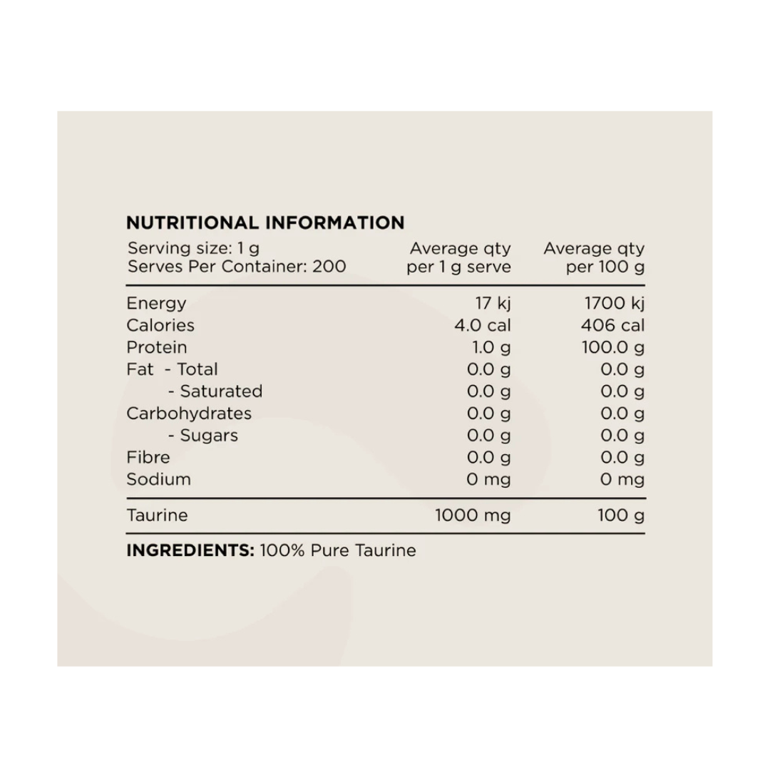 Taurine By Switch Nutrition