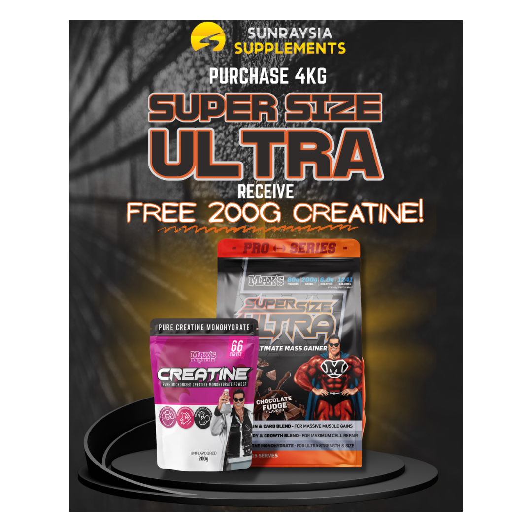 SuperSize Ultra 4kg + Free Creatine Monohydrate 200g
