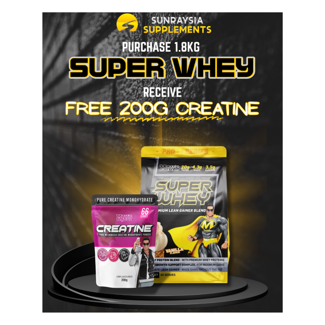 Super Whey 1.8kg + Free Creatine Monohydrate 200g
