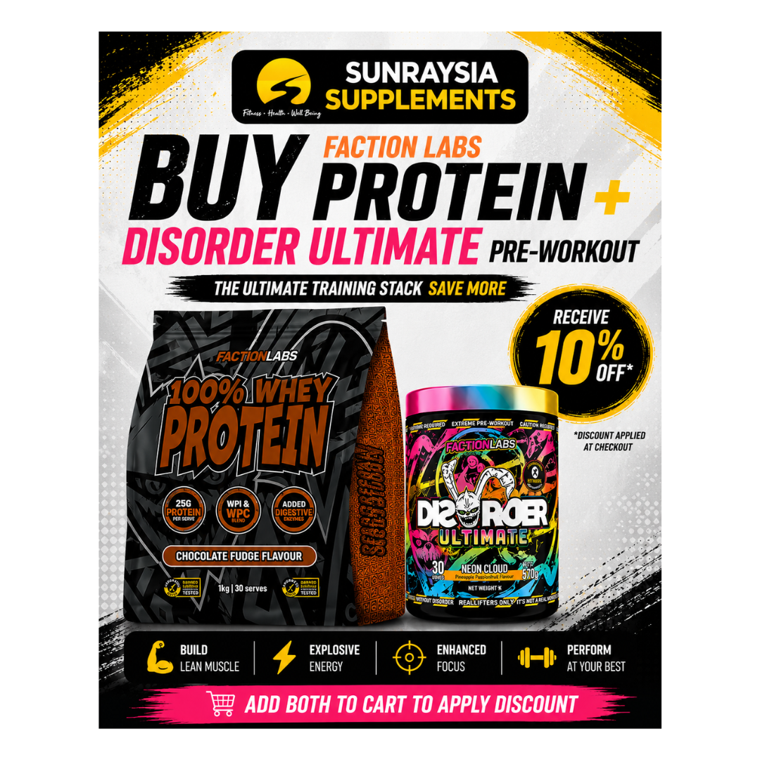 100% Whey Protein + Disorder Ultimate By Faction Labs