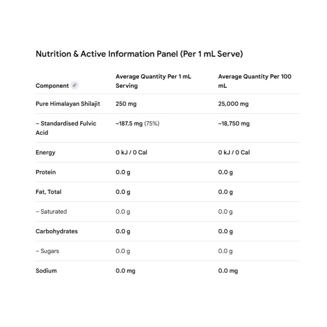 Shilajit Liquid  50ml By Apollo Nutraceuticals