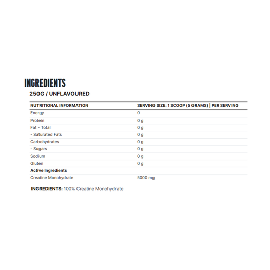 Creatine Monohydrate 250g By Krupt