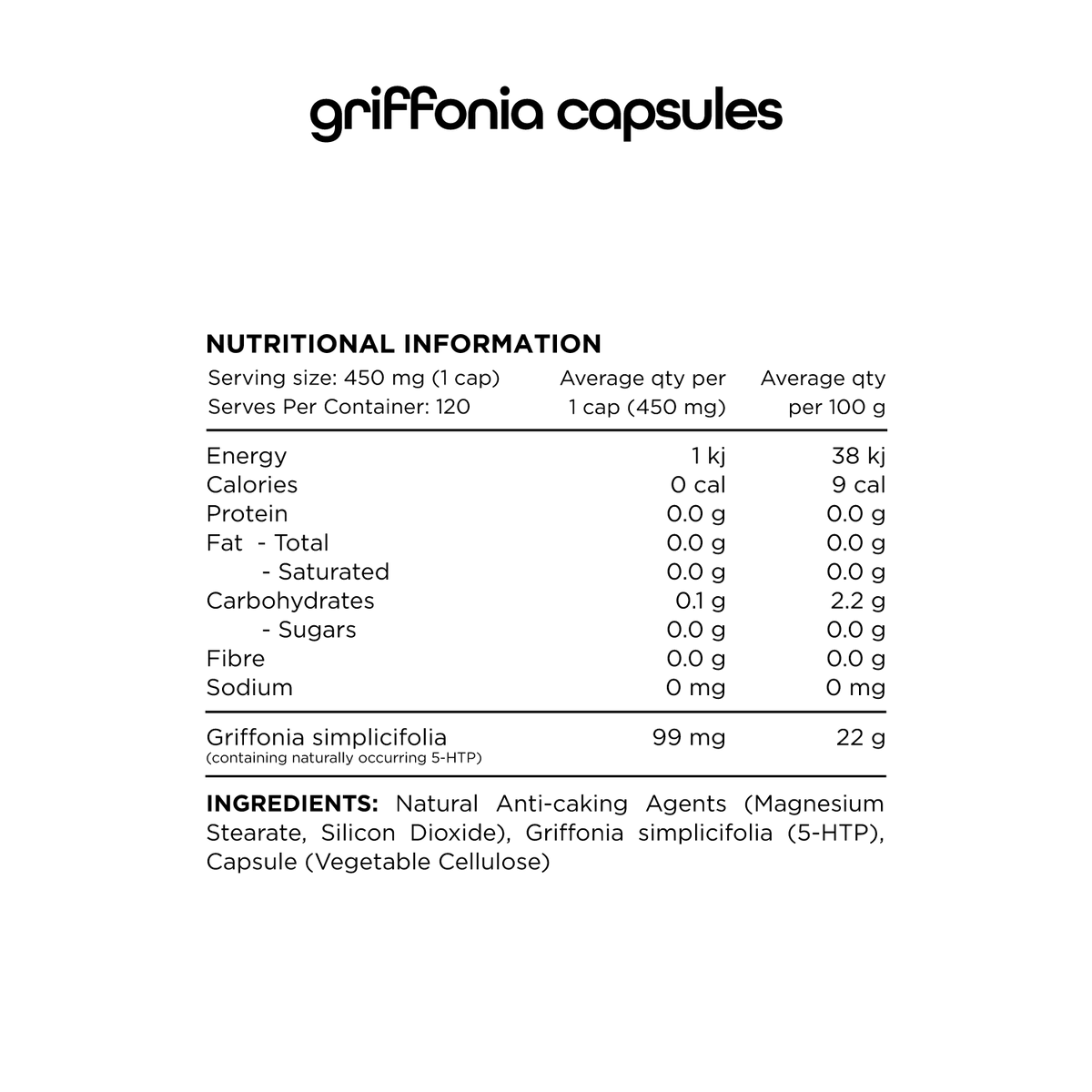 Griffonia 5-HTP By Switch Nutrition