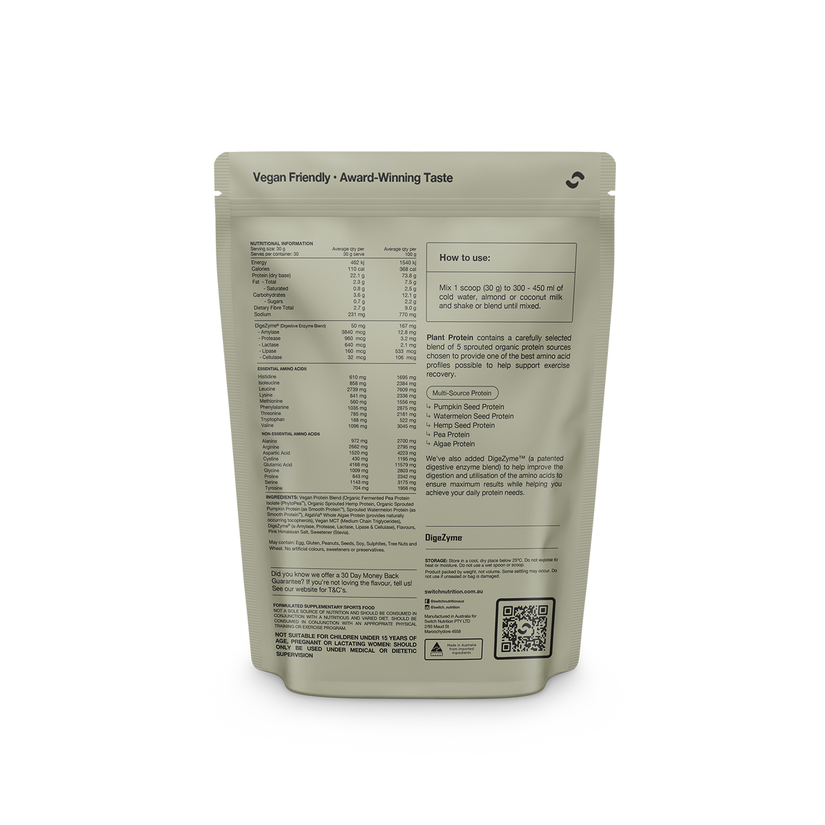 Plant Protein By Switch Nutrition