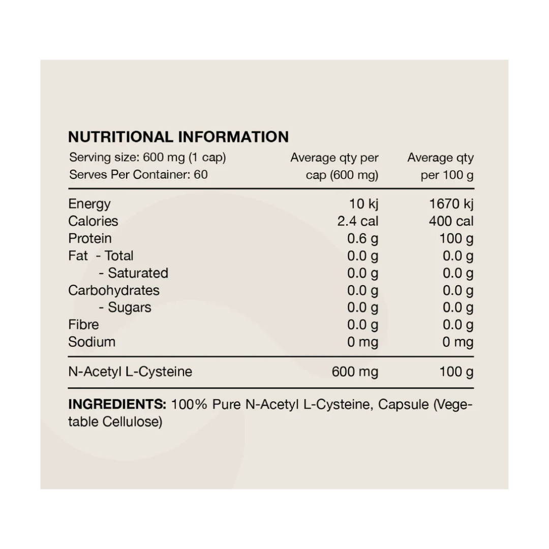 NAC (N-Acetyl-L-Cysteine) By Switch Nutrition