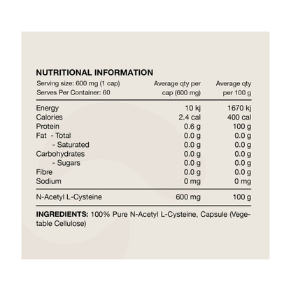 NAC (N-Acetyl-L-Cysteine) By Switch Nutrition