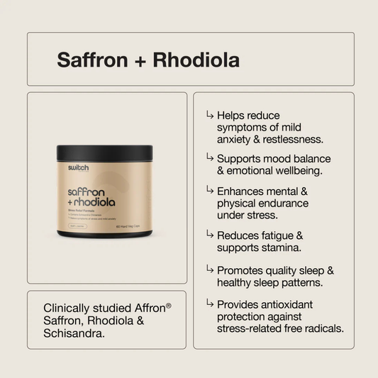 Saffron + Rhodiola By Switch Nutrition