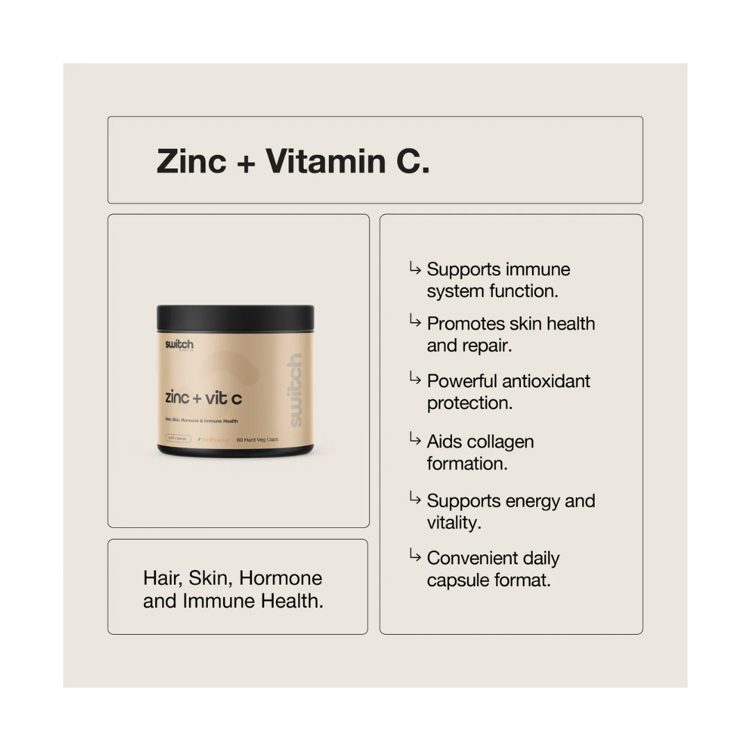 Zinc + Vitamin C By Switch Nutrition