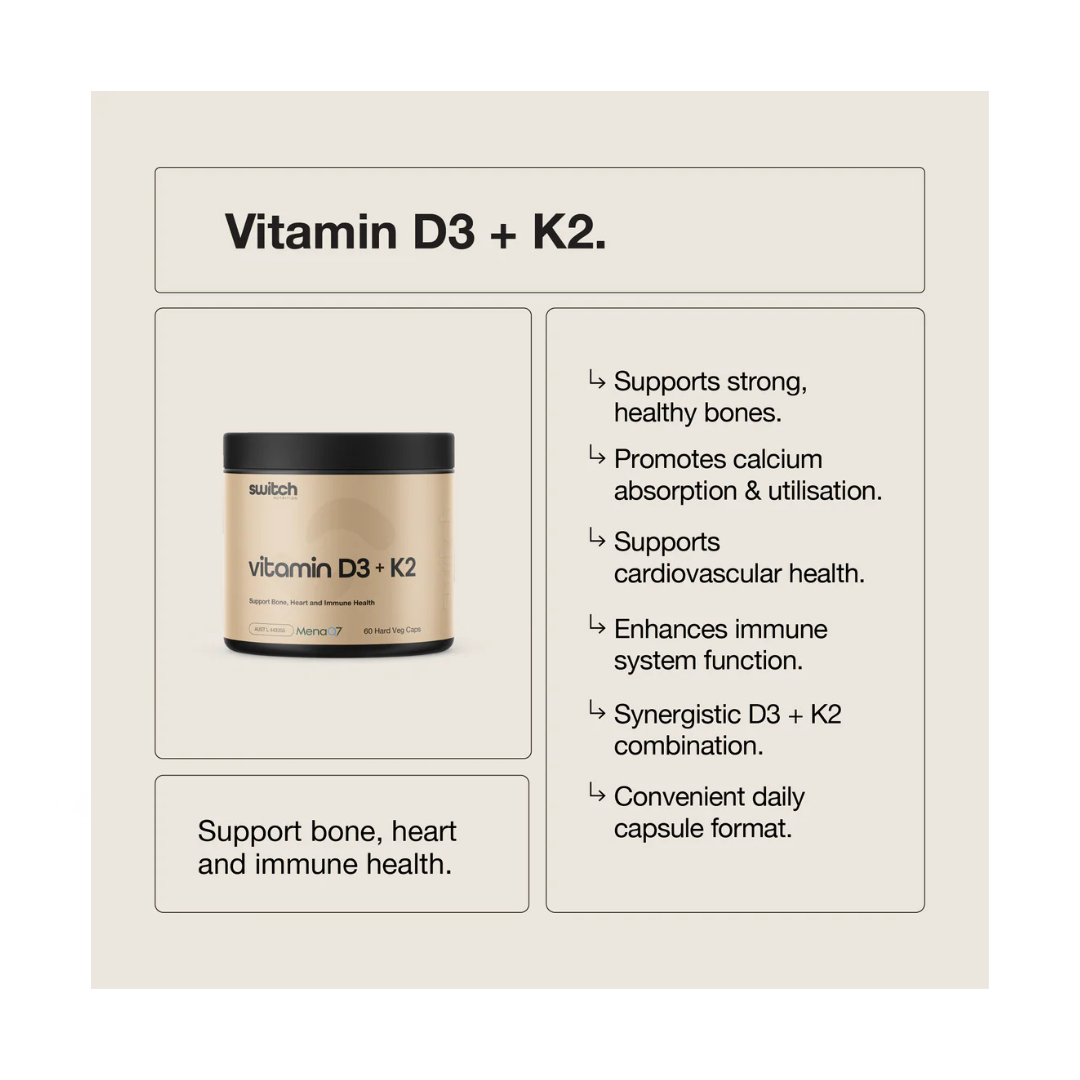 Vitamin D3 + K2 By Switch Nutrition