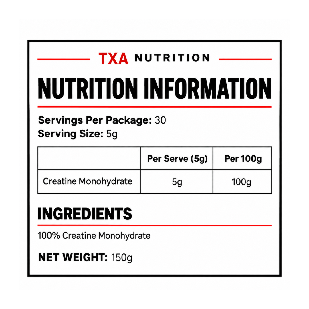 Creatine Monohydrate by TXA Nutrition
