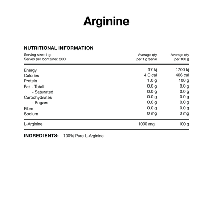 Arginine By Switch Nutrition