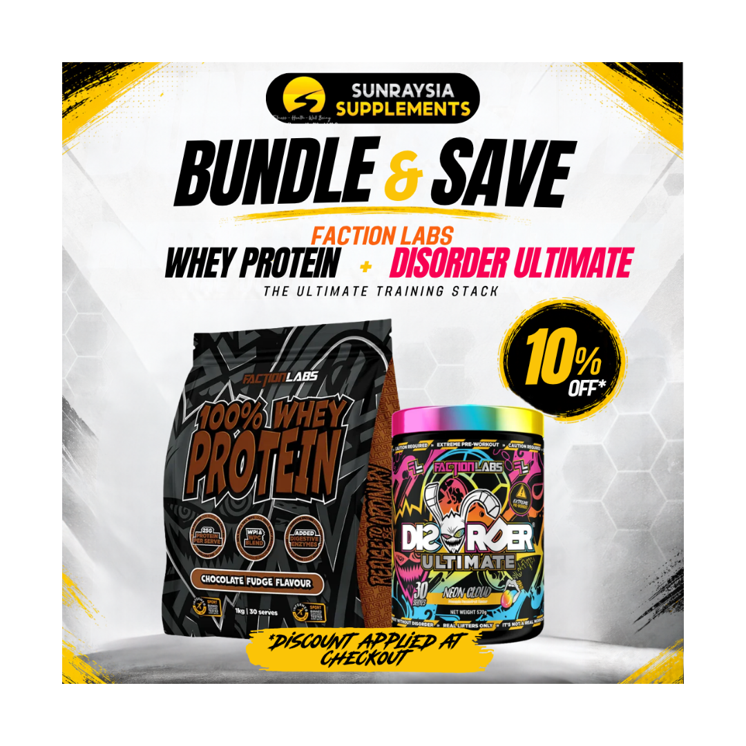 100% Whey Protein + Disorder Ultimate By Faction Labs